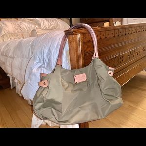 Kate Spade olive green & tan purse/shoulder bag
